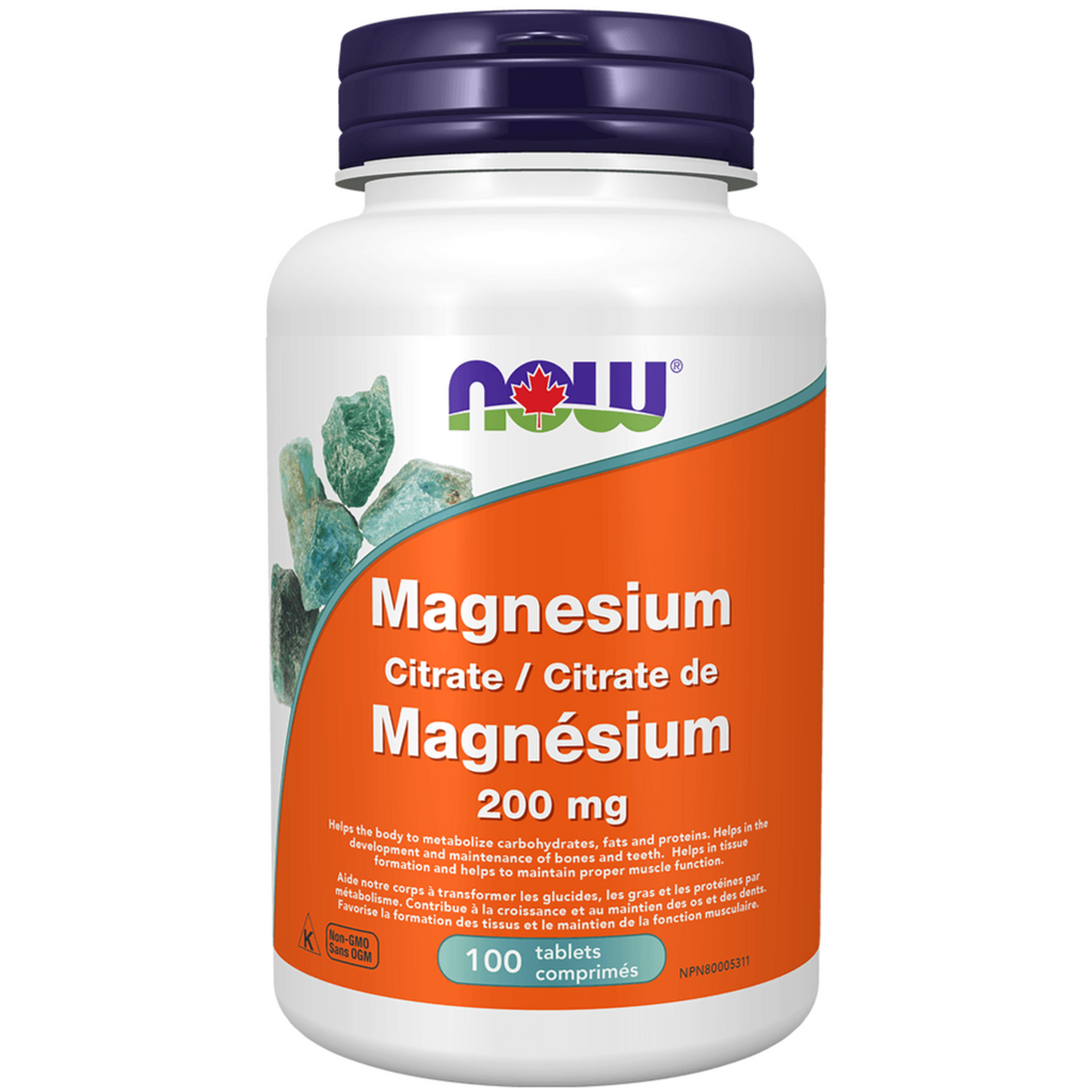 Vitamins NOW Magnesium Citrate 200MG 100 Tabs NOW