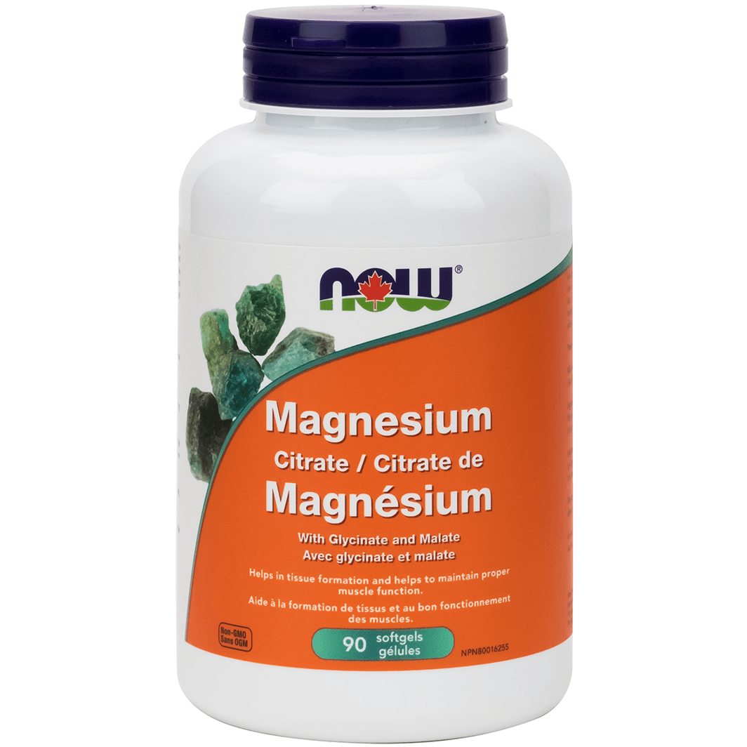 NOW Magnesium Citrate 134 Mg 90 Softgels Minerals - Magnesium at Village Vitamin Store