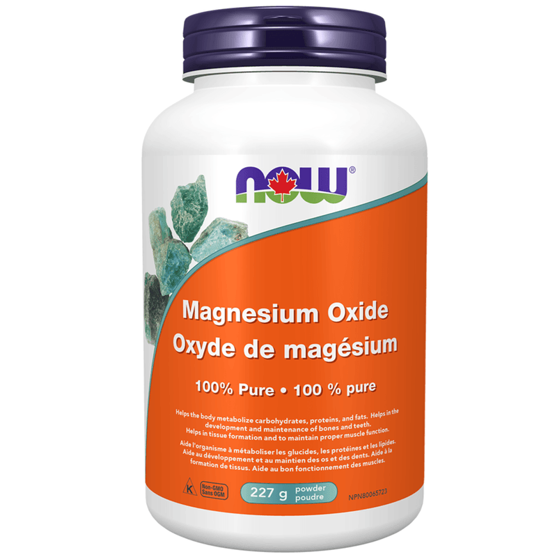 NOW Magnesium Oxide 227g Minerals - Magnesium at Village Vitamin Store
