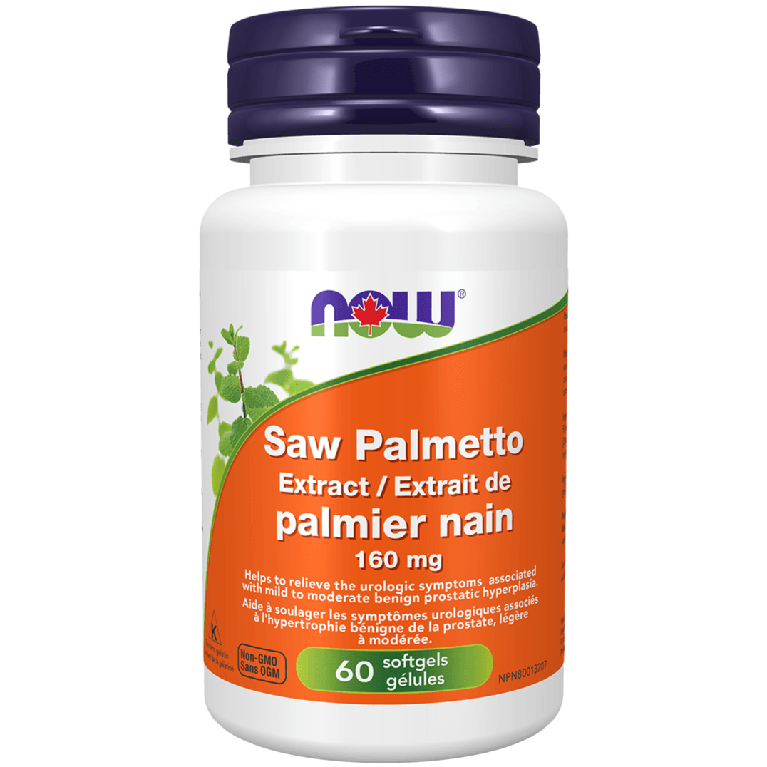 NOW Saw Palmetto Extract 160 mg 60 Softgels Supplements at Village Vitamin Store