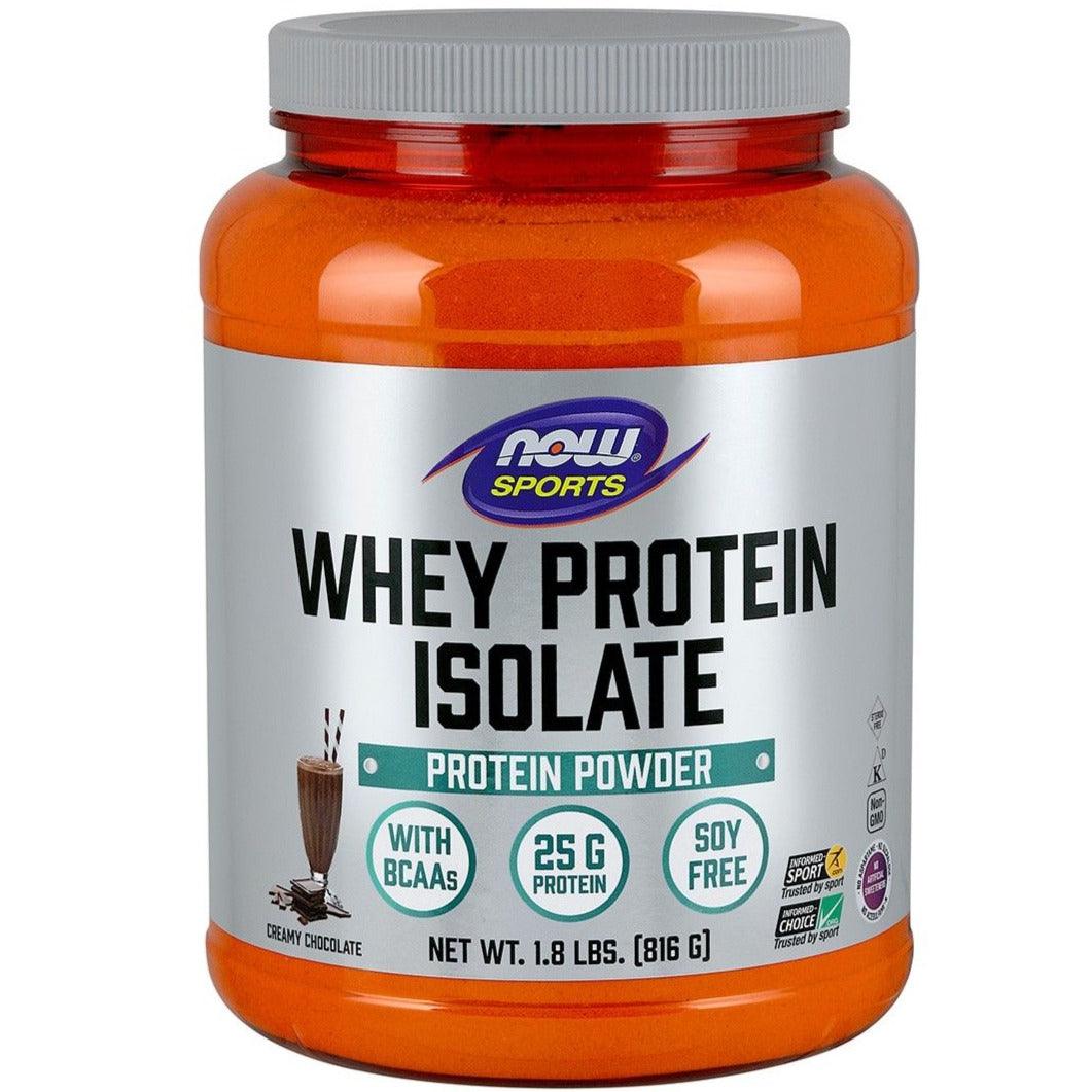 NOW Sports Whey Protein Isolate Chocolate 816g Supplements - Protein at Village Vitamin Store