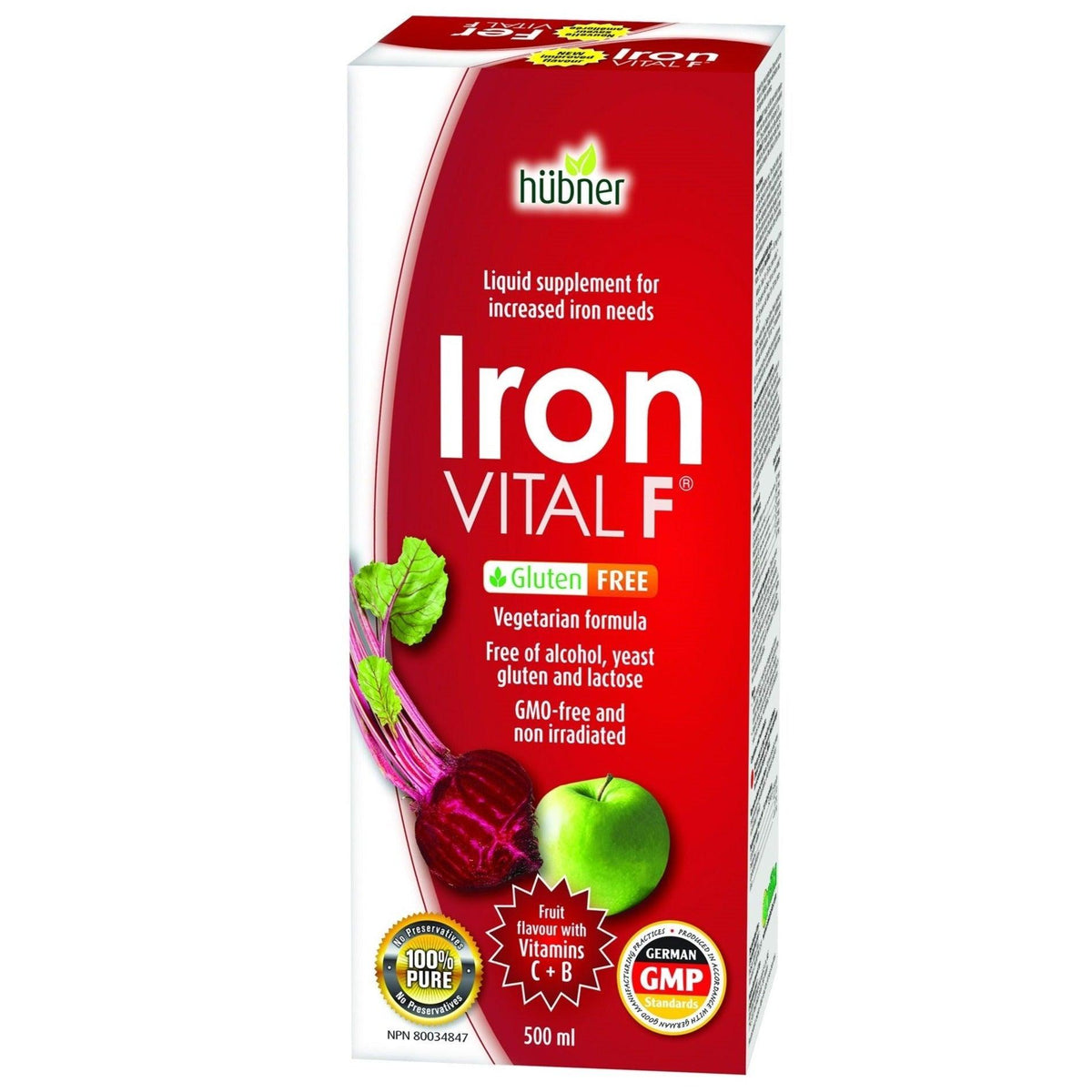 Hubner Iron Vital F Liquid 500mL*Product Expiry July'2024* Minerals - Iron at Village Vitamin Store
