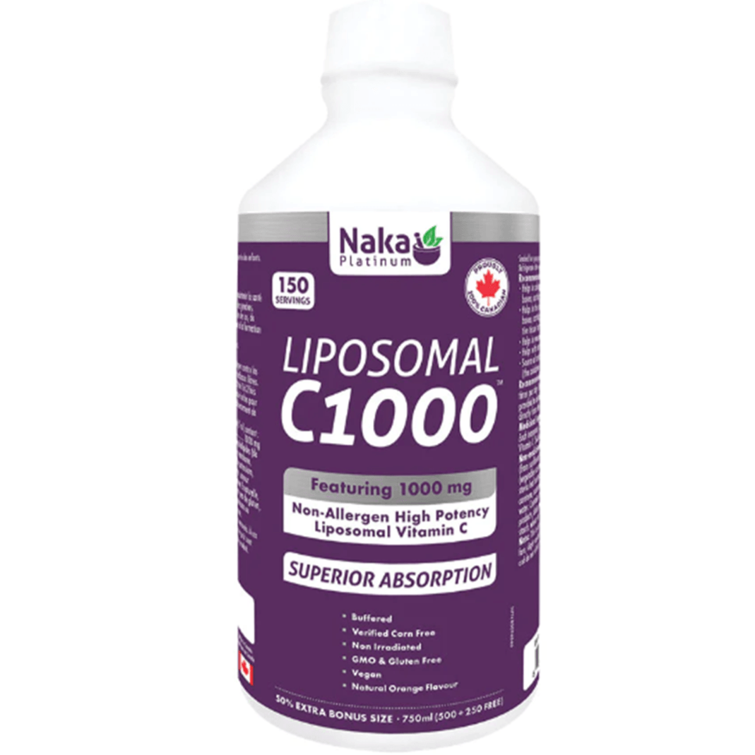 Naka Platinum Liposomal C1000 750mL(500+250Free) Vitamins - Vitamin C at Village Vitamin Store