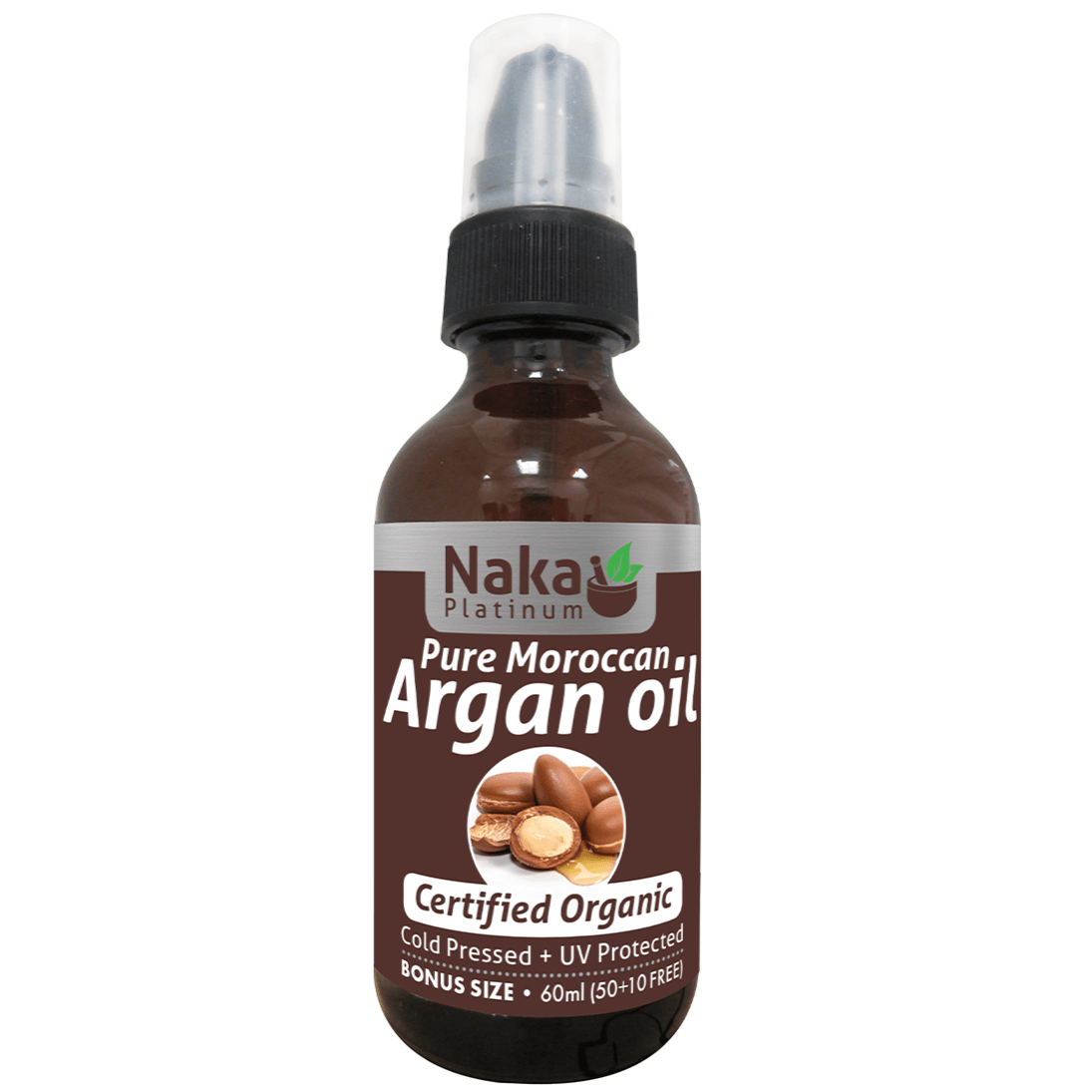 Naka Platinum Pure Moroccan Argan Oil 60ml Beauty Oils at Village Vitamin Store