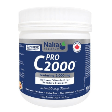 Naka Platinum PRO C2000 Orange 400g (300 + 100 FREE) Vitamins - Vitamin C at Village Vitamin Store