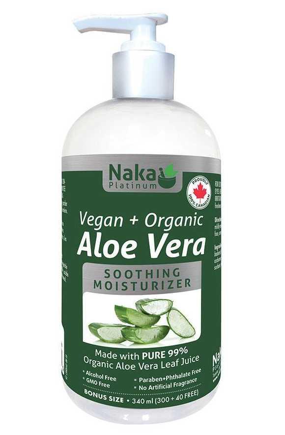 Naka Platinum Vegan + Organic Aloe Vera Gel 340ml Body Moisturizer at Village Vitamin Store