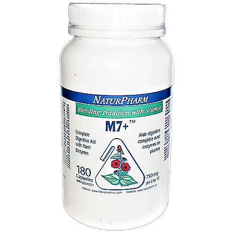 NaturPharm M7+ 750mg 180 Caps Supplements - Digestive Enzymes at Village Vitamin Store