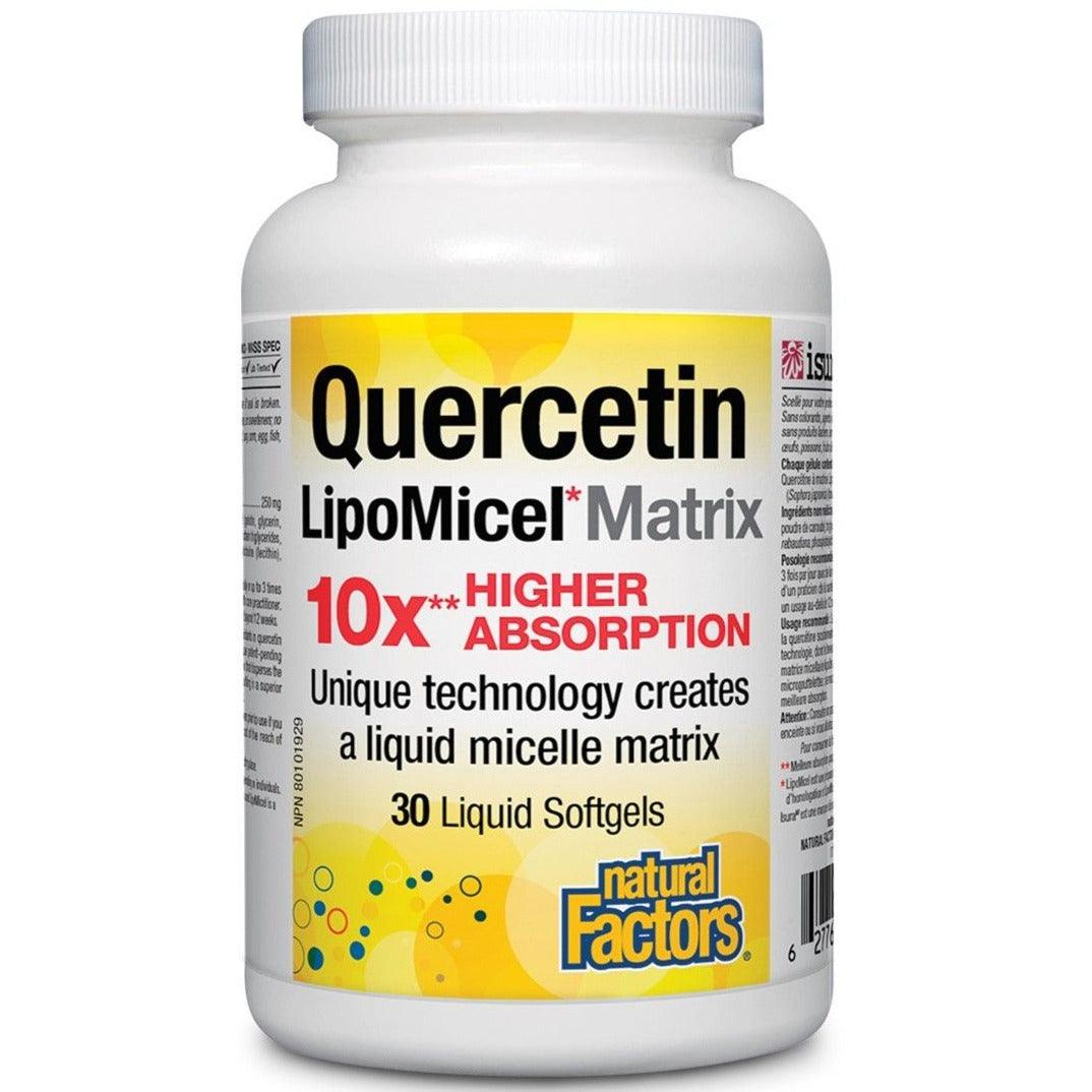 Natural Factors Quercetin Lipomicel Matrix 30 Softgels Supplements at Village Vitamin Store