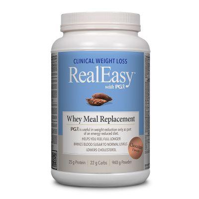 Natural Factors Real Easy With PGX Whey Meal Replacement Chocolate 940g Supplements - Protein at Village Vitamin Store