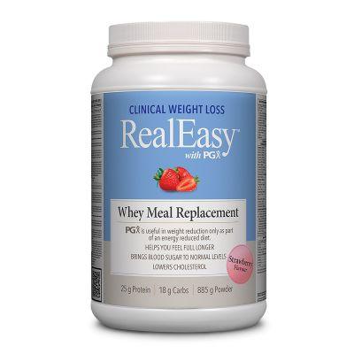 Natural Factors Real Easy With PGX Whey Meal Replacement Strawberry 885g Supplements - Protein at Village Vitamin Store