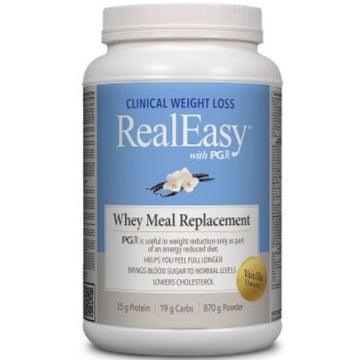 Natural Factors Real Easy With PGX Whey Meal Replacement Vanilla 870g Supplements - Protein at Village Vitamin Store