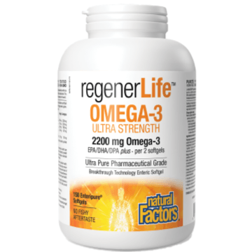 Natural Factors RegenerLife Omega-3 150 Softgels Supplements - EFAs at Village Vitamin Store