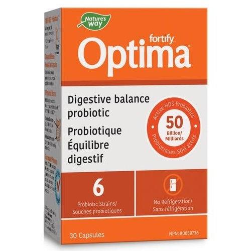 Nature's Way Fortify Optima Digestive Balance Probiotic 50 Billion 30 Capsules Supplements - Probiotics at Village Vitamin Store