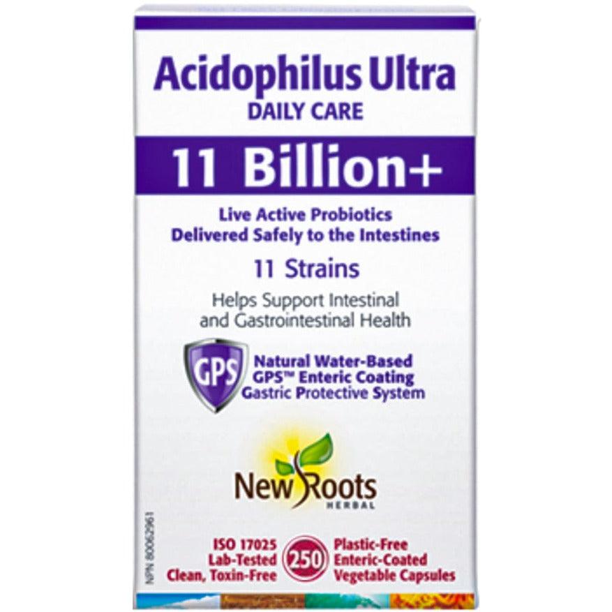 New Roots Acidophilus Ultra 11 Billion Plus 250 Veggie Caps Supplements - Probiotics at Village Vitamin Store