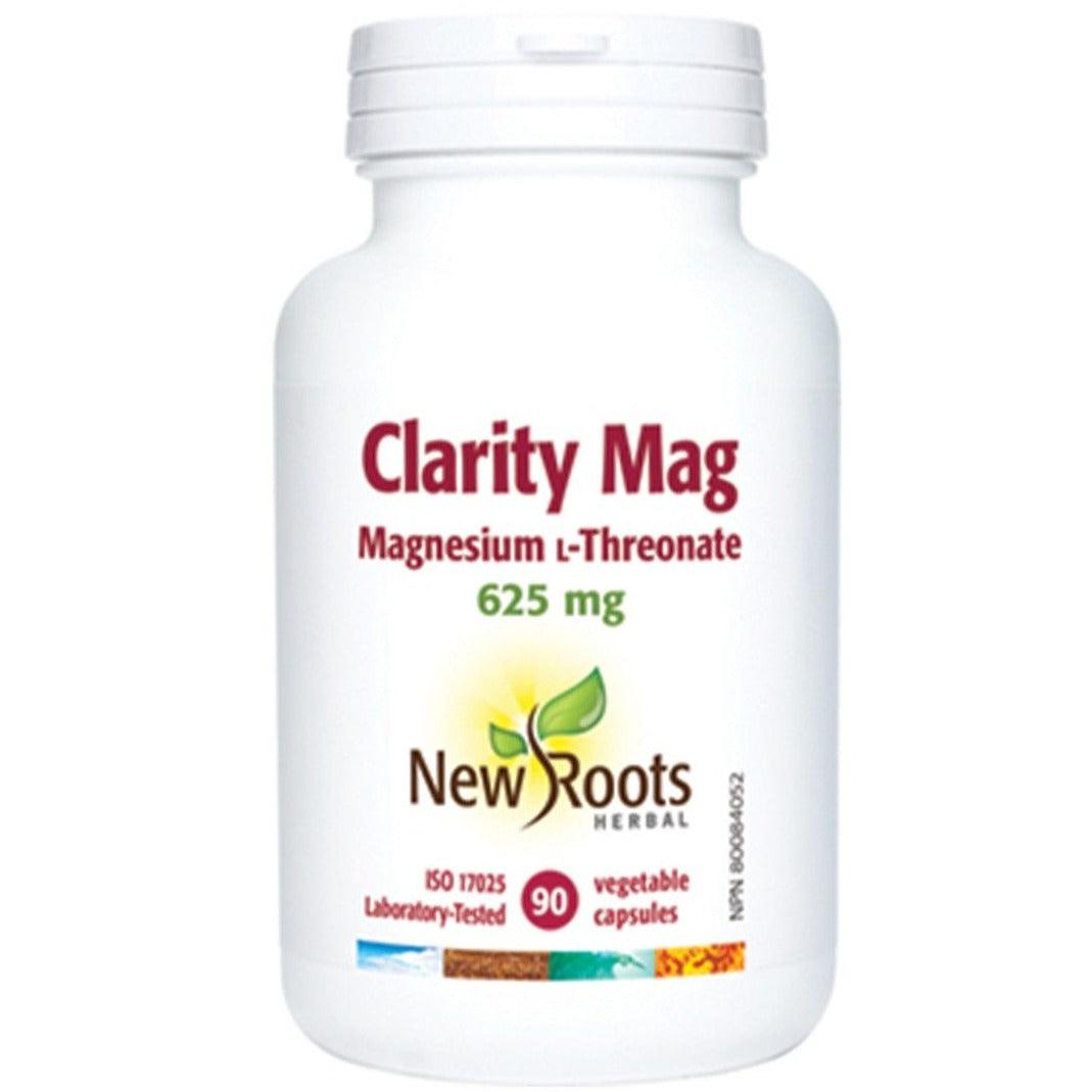 New Roots Clarity Mag Magnesium ʟ‑Threonate 625mg 90 Veggie Caps Minerals - Magnesium at Village Vitamin Store