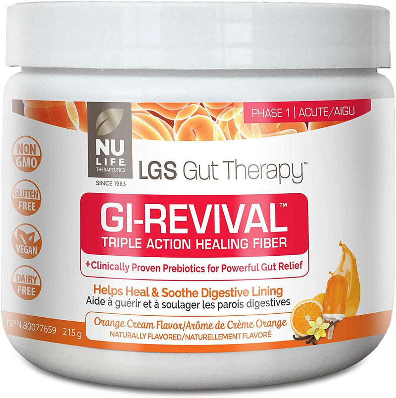 Nu-Life LGS Gut Therapy GI-Revival Triple Action Healing Fibre Supplements - Digestive Health at Village Vitamin Store
