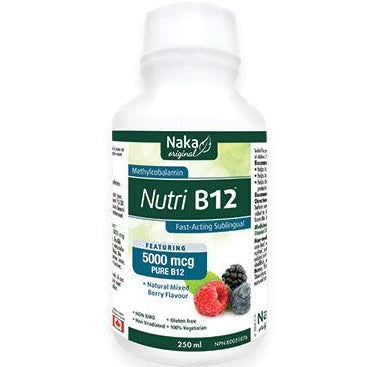 Naka Nutri B12 Fast Acting Sublingual 250ml Vitamins - Vitamin B at Village Vitamin Store