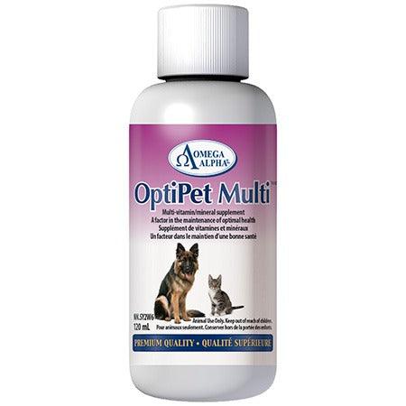 Omega Alpha OptiPet Multi 120 & 500ML Pet Supplies at Village Vitamin Store
