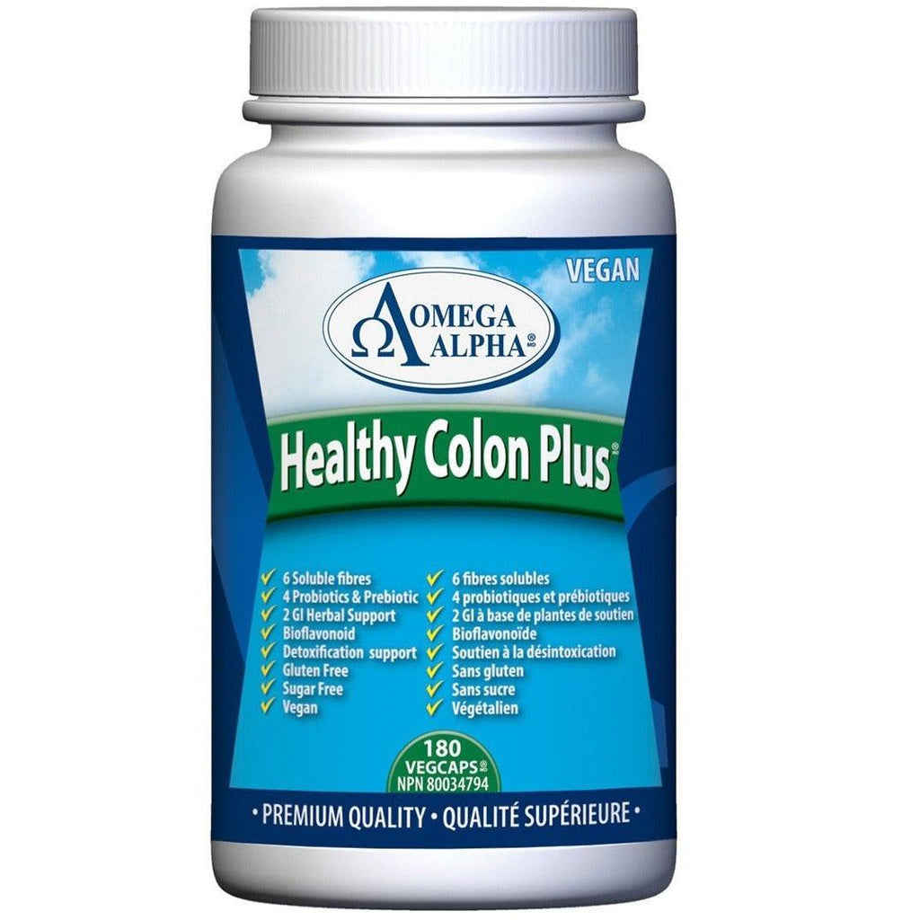 Omega Alpha Healthy Colon Plus 180 Caps Supplements - Digestive Health at Village Vitamin Store