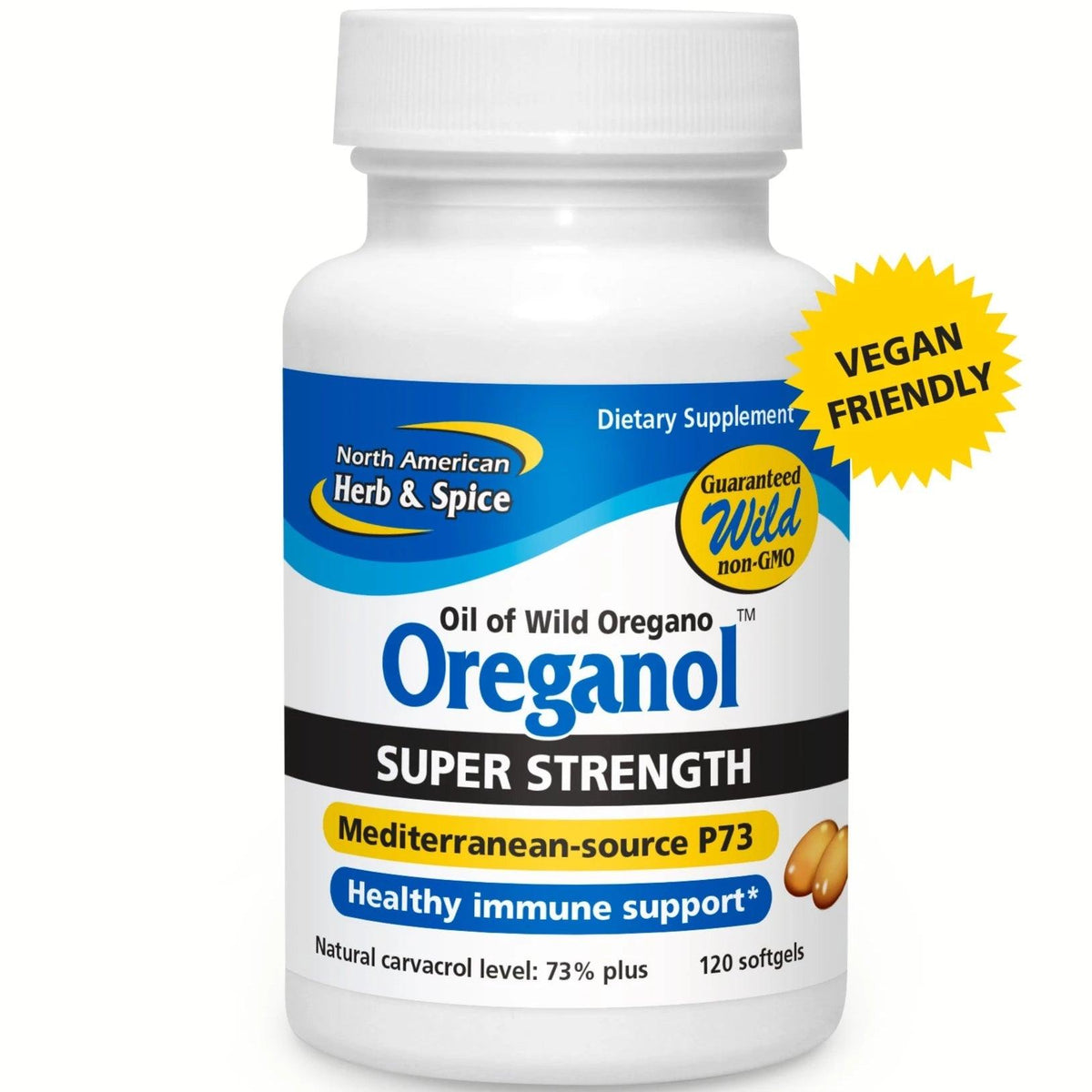 North American Herb & Spice Oreganol P73 Super Strength 120 softgels Cough, Cold & Flu at Village Vitamin Store