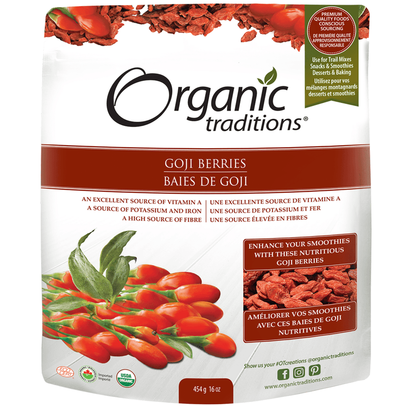 Organic Traditions Organic Goji Berries 454g Food Items at Village Vitamin Store