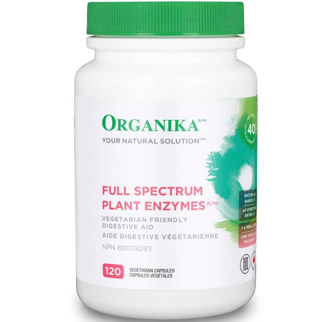 Organika Full Spectrum Plant Enzymes 500mg 120 Veggie Caps Supplements - Digestive Enzymes at Village Vitamin Store