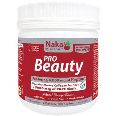 Naka Platinum Pro Beauty 250G (200 + 50 FREE) powder - Orange Flavor Supplements - Hair Skin & Nails at Village Vitamin Store