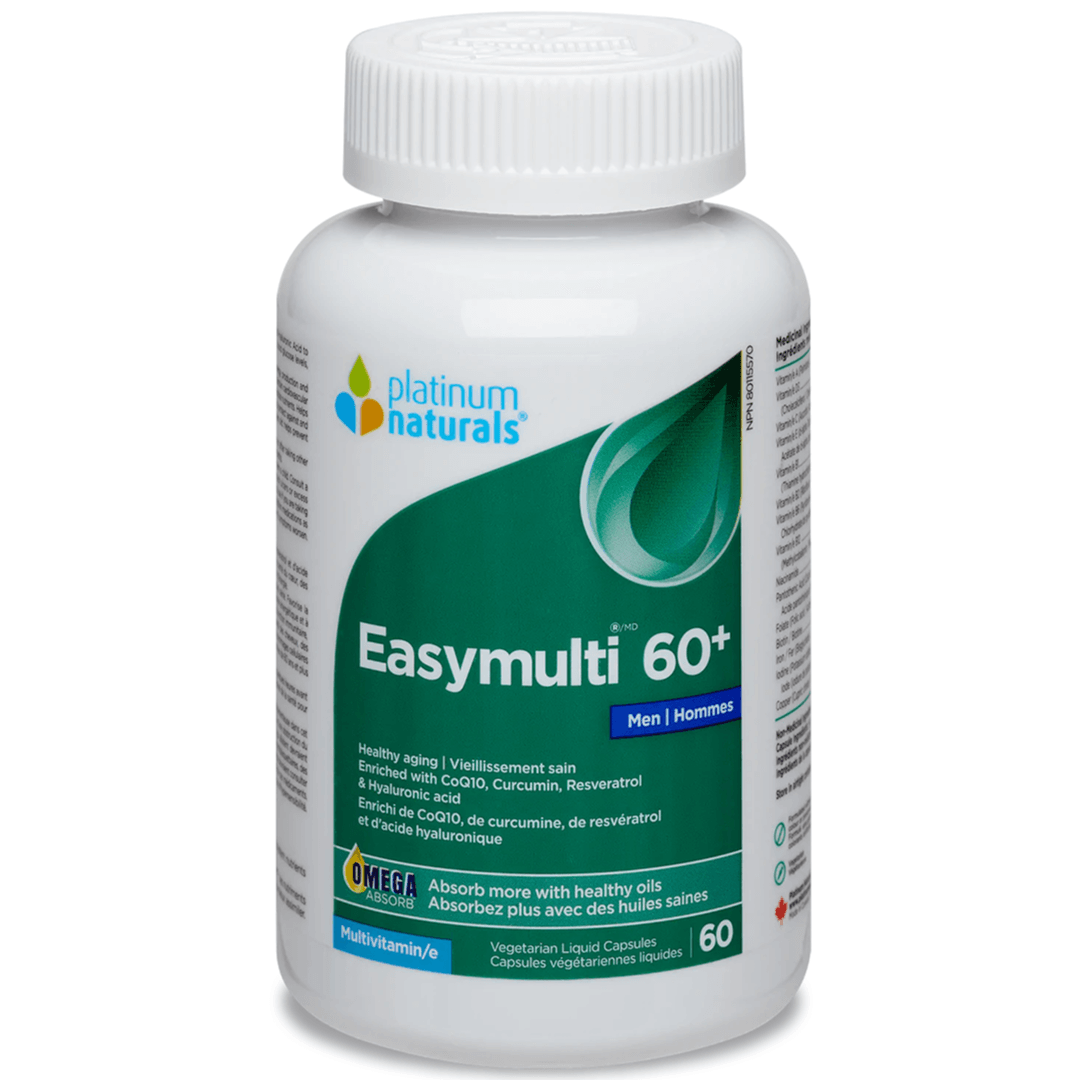 Platinum Naturals Easymulti 60+ Men 60 Veggie Caps Vitamins - Multivitamins at Village Vitamin Store