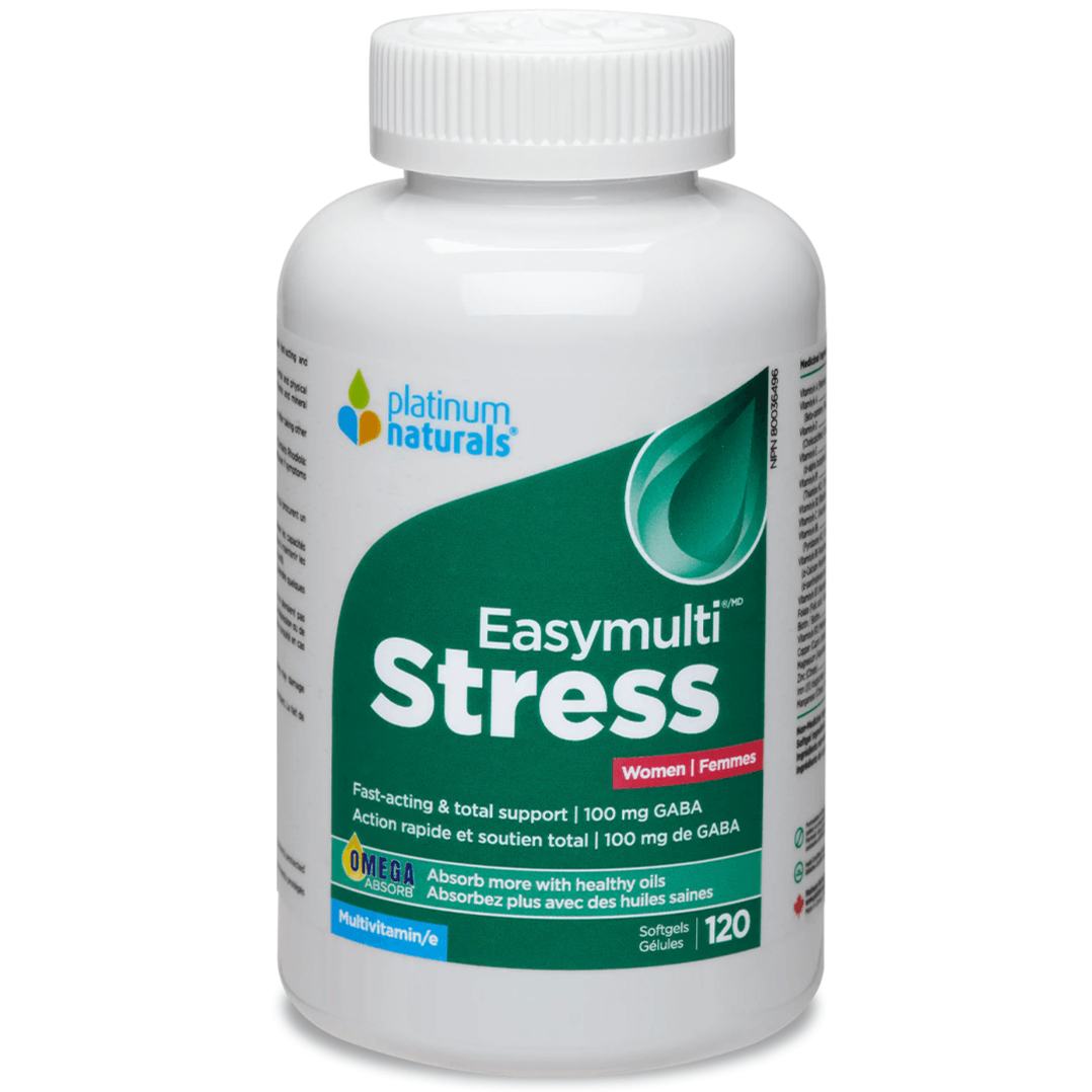 Platinum Naturals Easymulti Stress for Women 120 Softgels Supplements - Stress at Village Vitamin Store