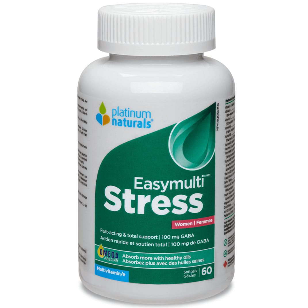 Platinum Naturals Easymulti Stress for Women 60 Softgels Supplements - Stress at Village Vitamin Store