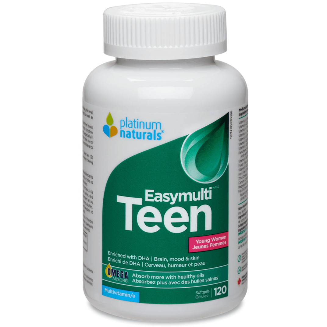 Platinum Naturals Easymulti Teen for Young Women 120 Softgels Supplements - Kids at Village Vitamin Store