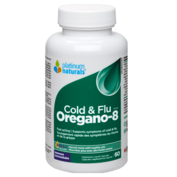 Platinum Naturals Oregano-8 Cold and Flu 60 Veggie Caps*Limit of 2 per order* Cough, Cold & Flu at Village Vitamin Store