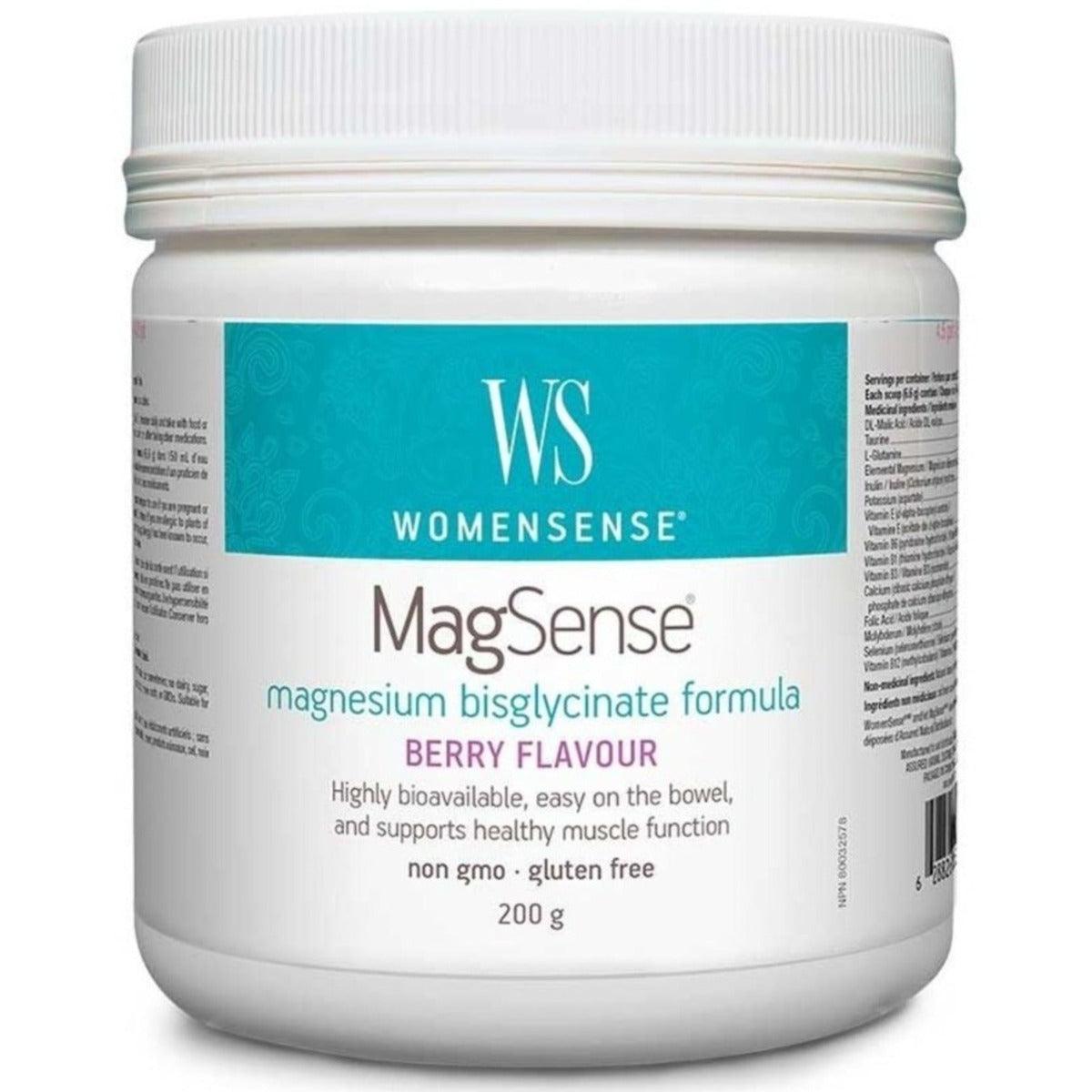 Women Sense MagSense Powder - BERRY 200G Minerals - Magnesium at Village Vitamin Store