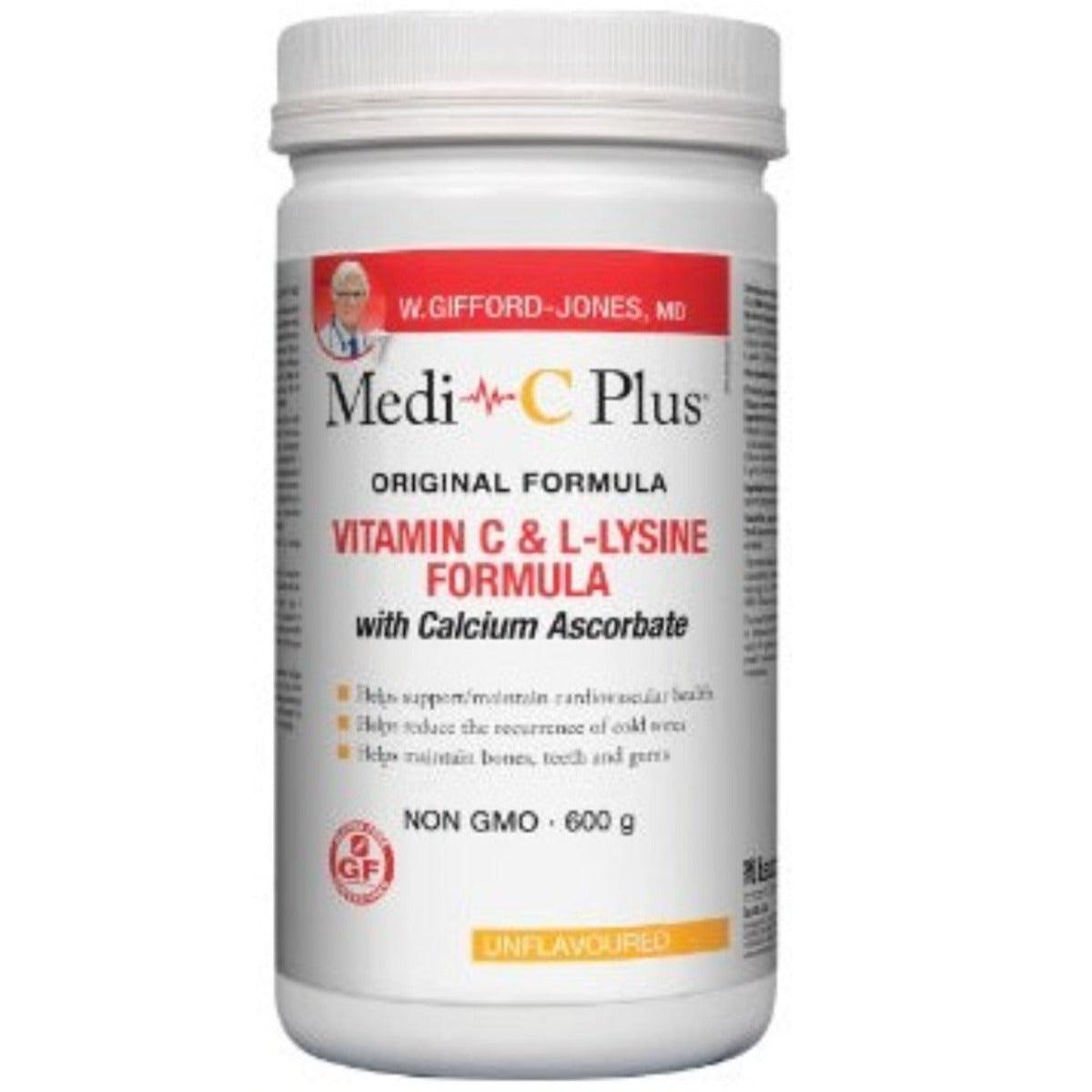 Preferred Nutrition Medi C Plus Original With Calcium Ascorbate Unflavoured 600gms Vitamins - Vitamin C at Village Vitamin Store