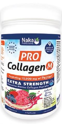 NAKA Pro Collagen Powder (Extra Strength) Bovine ,10000 mg of Peptan 330G - Natural Berry Supplements - Collagen at Village Vitamin Store