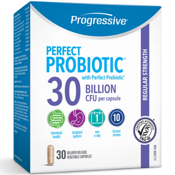 Progressive Perfect Probiotic 30 Billion 30 Capsules Regular Strength Supplements - Probiotics at Village Vitamin Store