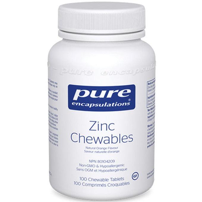 Pure Encapsulations Zinc Chewables 100 Tabs Minerals - Zinc at Village Vitamin Store