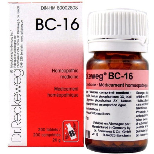 Dr. Reckeweg BC-16 200 Tablets Homeopathic at Village Vitamin Store