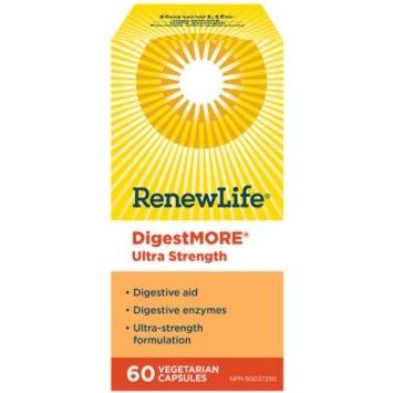 Renew Life DigestMORE Ultra Strength 60 Veggie Caps Supplements - Digestive Enzymes at Village Vitamin Store