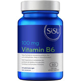 SISU Vitamin B6 100MG 60 veggie Caps Vitamins - Vitamin B at Village Vitamin Store