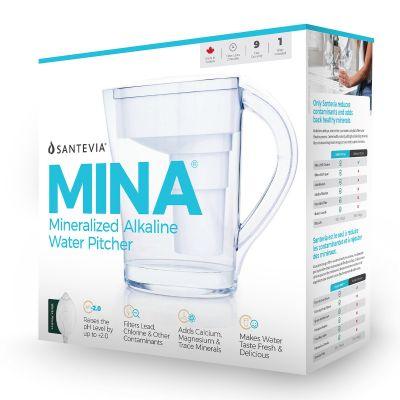 Santevia Alkaline Pitcher Mina White Water Filtration at Village Vitamin Store