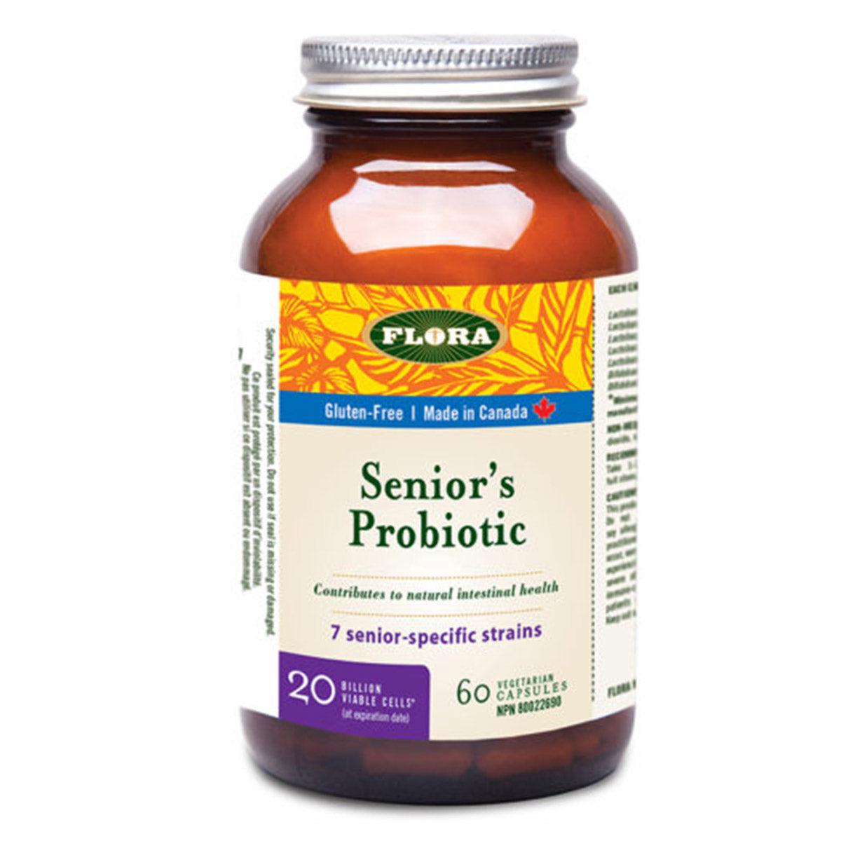 Flora Seniors Probiotic (Super Advanced Adult's Probiotic) 60 veg caps Supplements - Probiotics at Village Vitamin Store