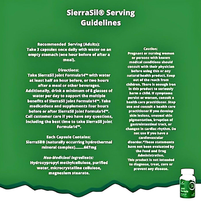 Sierrasil Joint Formula 14-201 Caps Supplements - Joint Care at Village Vitamin Store