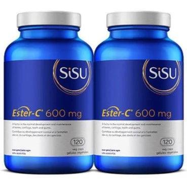Sisu Ester-C 600mg 120 Veggie Caps (Shrink Wrap 120x2) Vitamins - Vitamin C at Village Vitamin Store