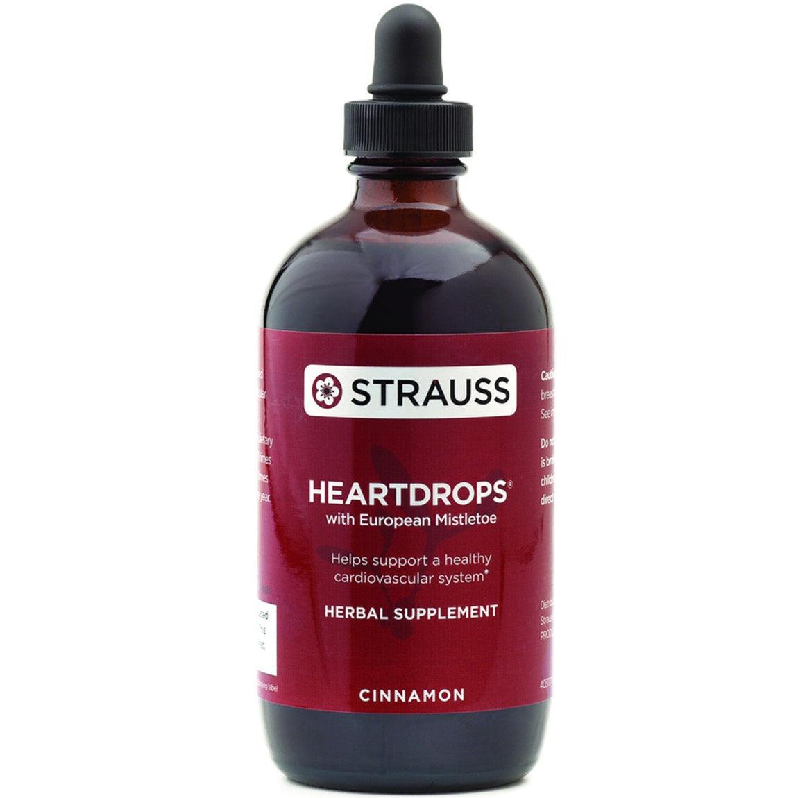 Strauss Heartdrops Cinnamon Herbal Heart Supplement 225mL Supplements - Cardiovascular Health at Village Vitamin Store