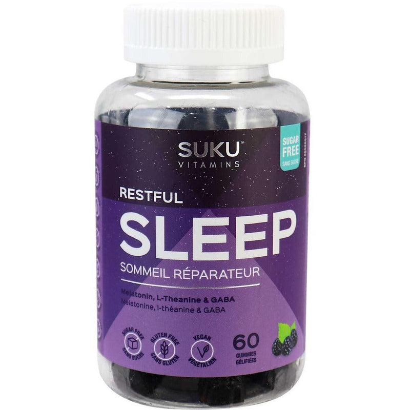 Suku Vitamins Restful Sleep Blackberry 60 Gummies Supplements - Sleep at Village Vitamin Store