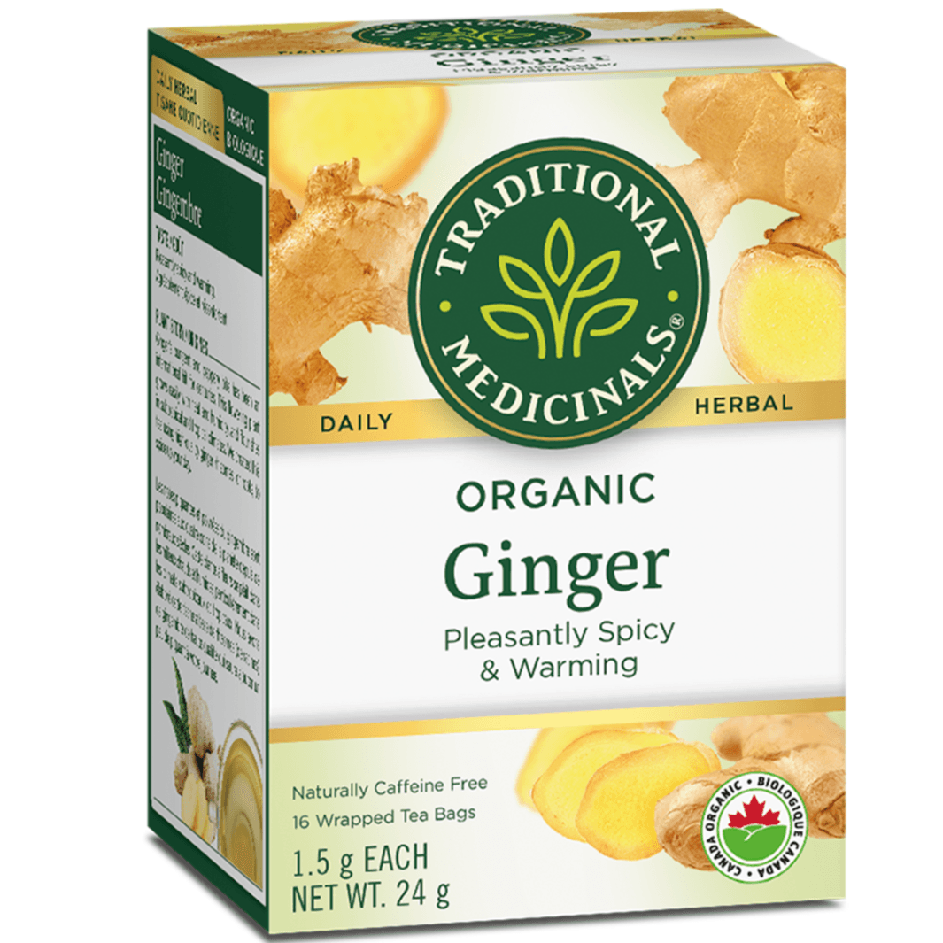 Traditional Medicinals Organic Ginger 16 Tea Bags Food Items at Village Vitamin Store