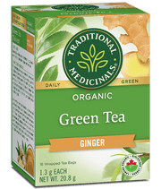 Traditional Medicinals Organic Green Tea Ginger 16 Bags Food Items at Village Vitamin Store