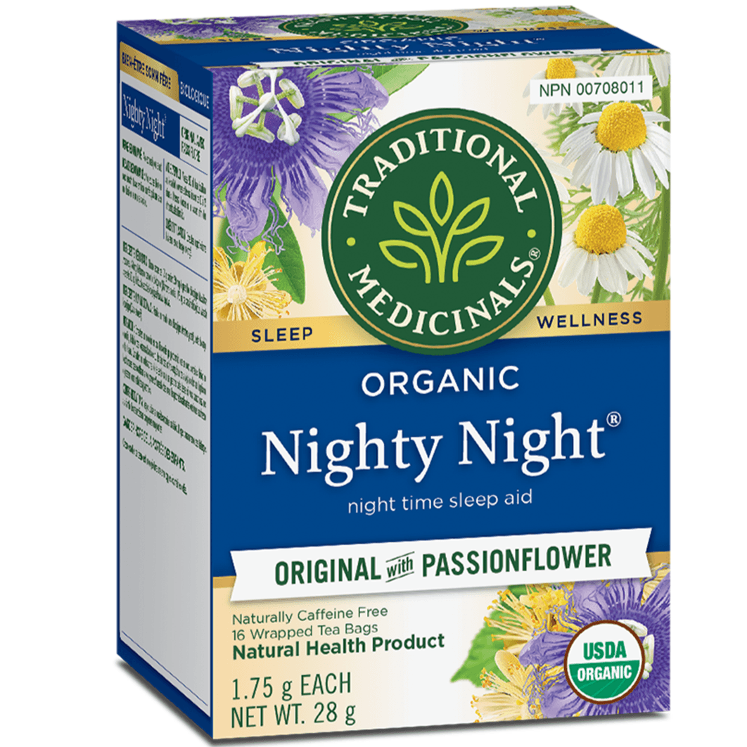 Traditional Medicinals Organic Nighty Night Original Passionflower 16 Tea Bags Food Items at Village Vitamin Store