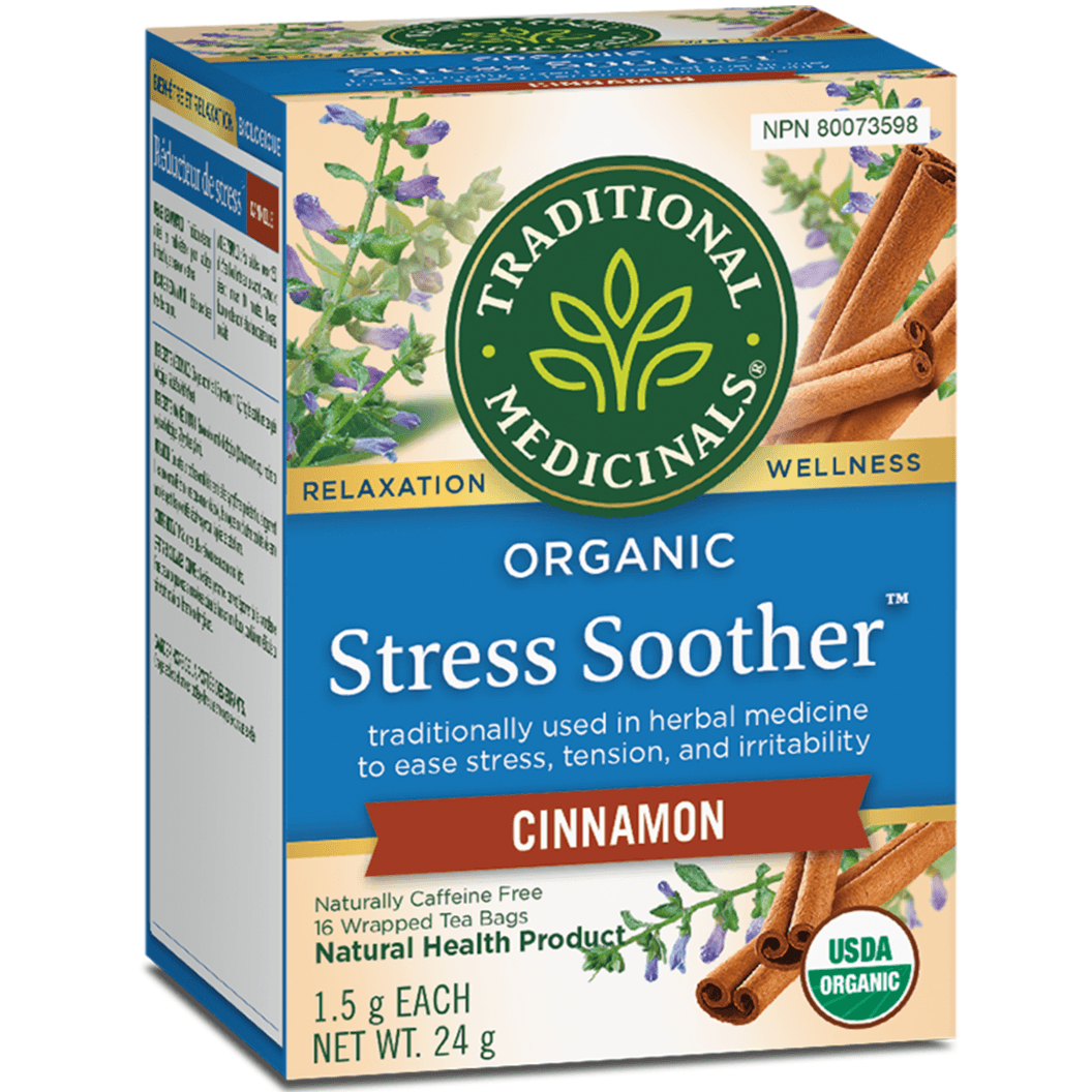 Traditional Medicinals Organic Stress Soother Cinnamon 16 Tea Bags Food Items at Village Vitamin Store